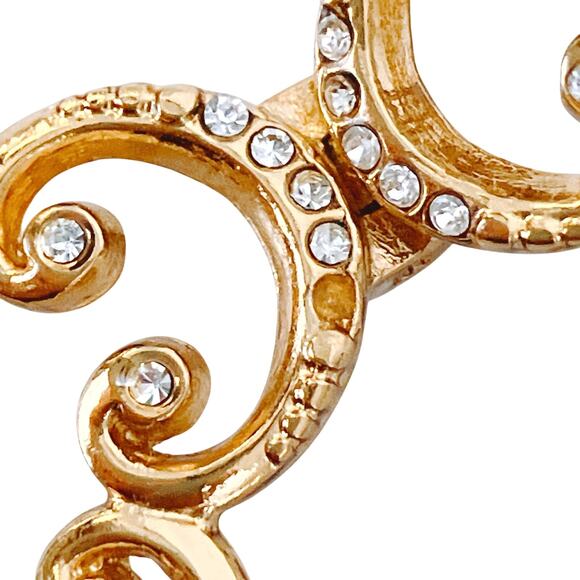 Brighton Crystal Pendant Necklace Bracelet Earrings Set Scroll Clover READ - Picture 8 of 16